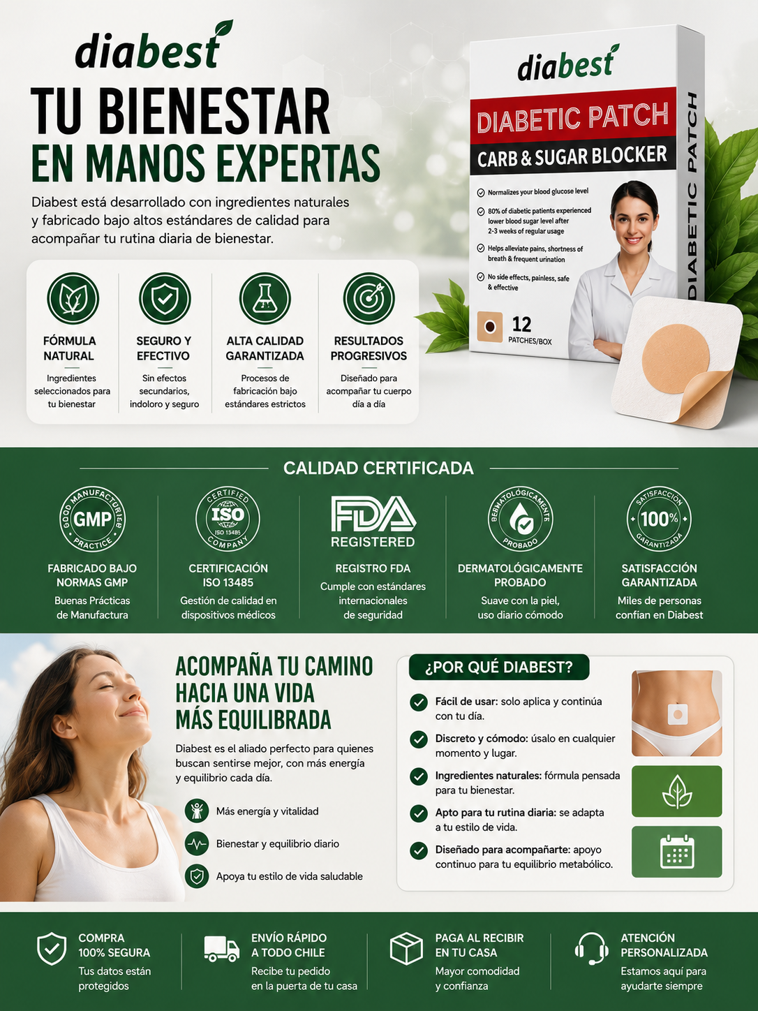 2X1 Parche regulador de Azúcar Diabest®