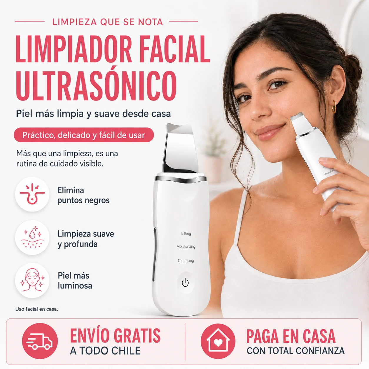Espátula Ultrasónica Antiacné SkinPure®