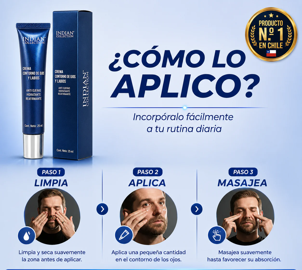2X1 Crema Contorno de Ojos & Labios MenCare®