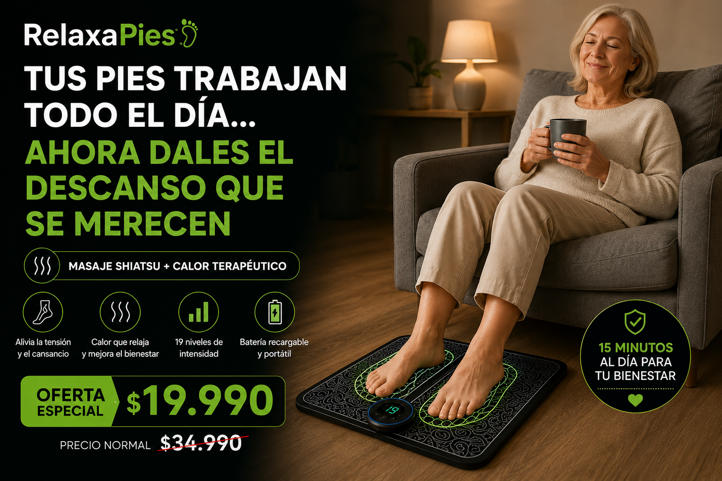 Masajeador electrico para pies RelaxaPies®