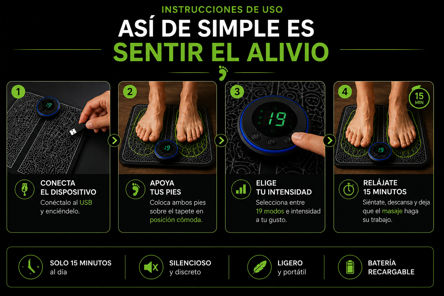 Masajeador electrico para pies RelaxaPies®