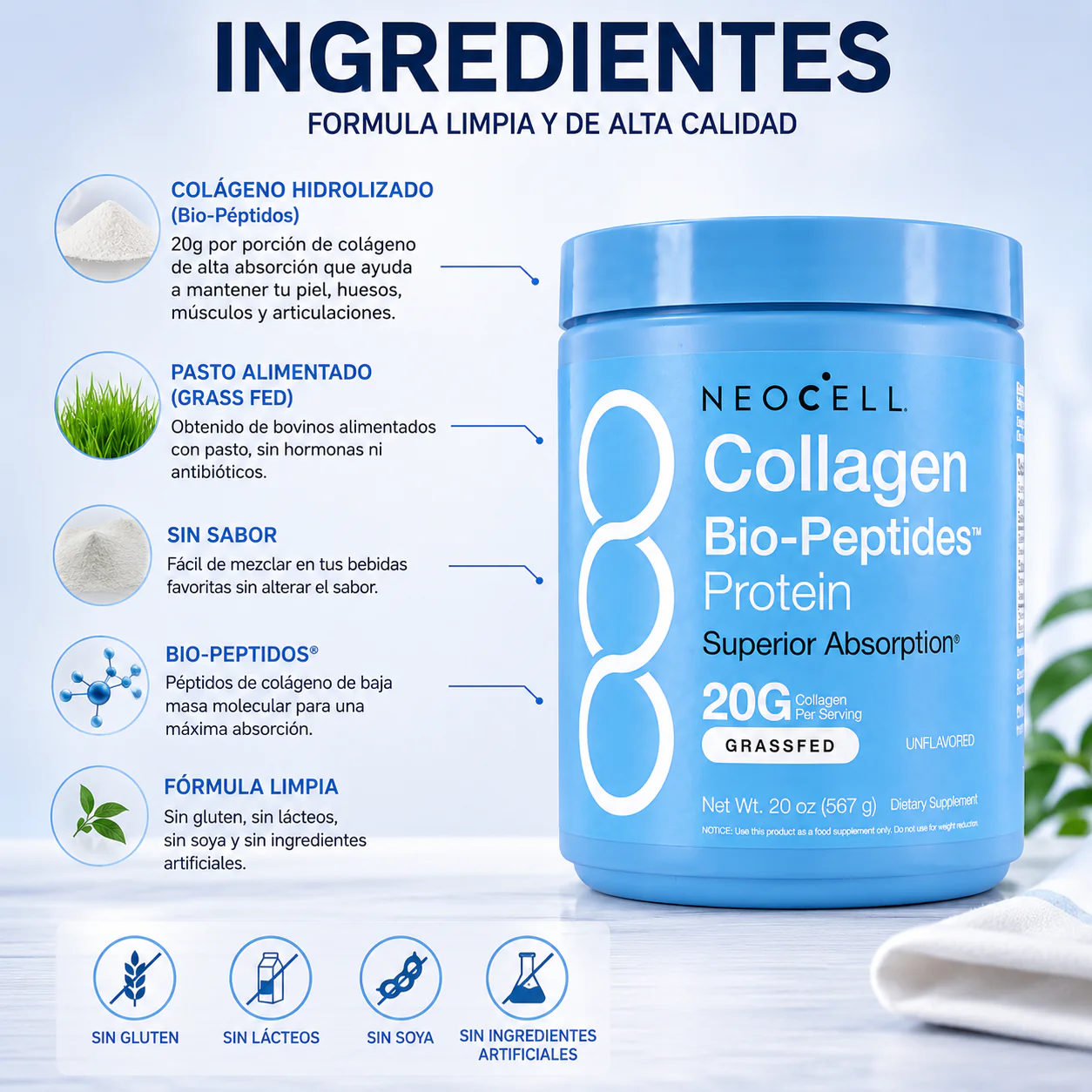 Collagen Bio-Peptides 567g - Neocell®