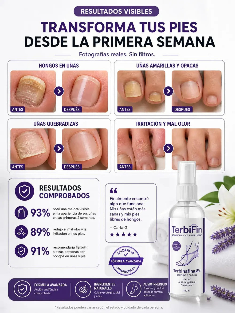 2X1 Spray para el Cuidado Diario de Pies y Uñas FootCare Fresh®