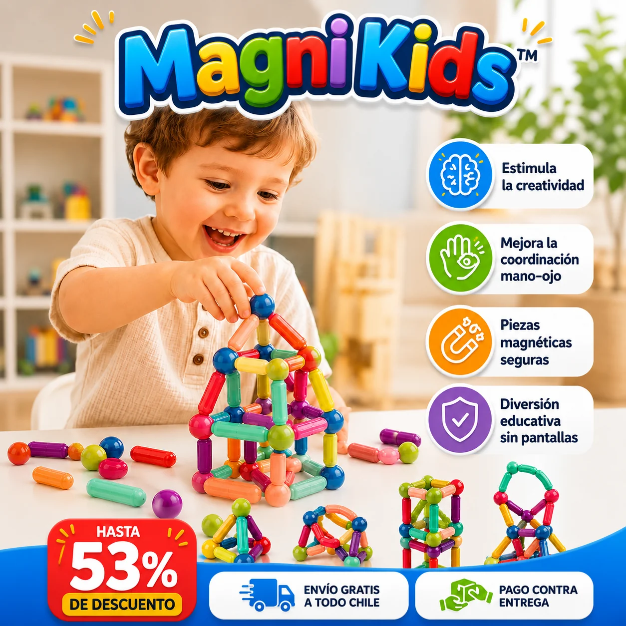 Bloques Magnéticos MAGNIKIDS® 36 Piezas