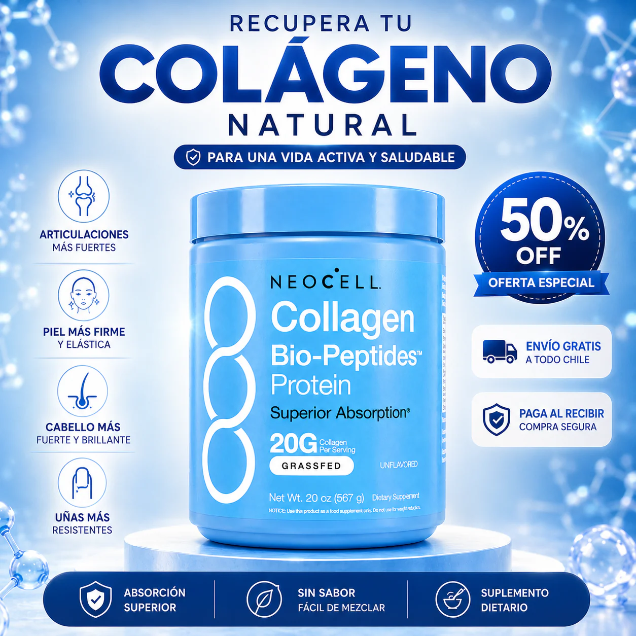 Collagen Bio-Peptides 567g - Neocell®